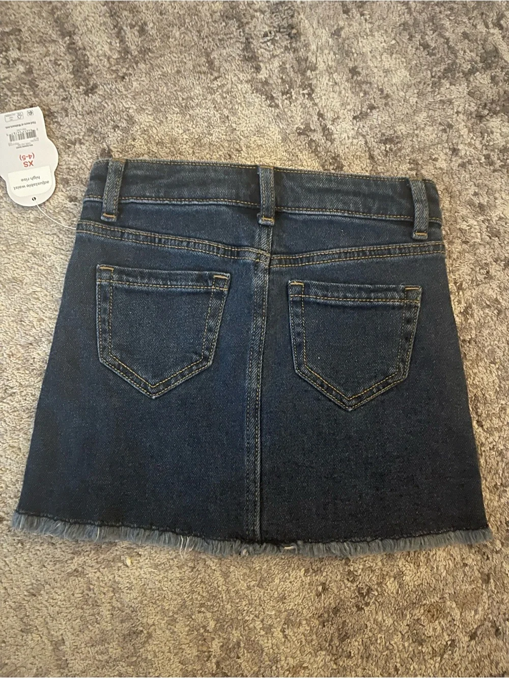 Girls Wonder Nation Dark Wash Denim Mini Skirt with Raw Hem NWT